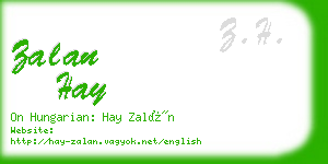 zalan hay business card